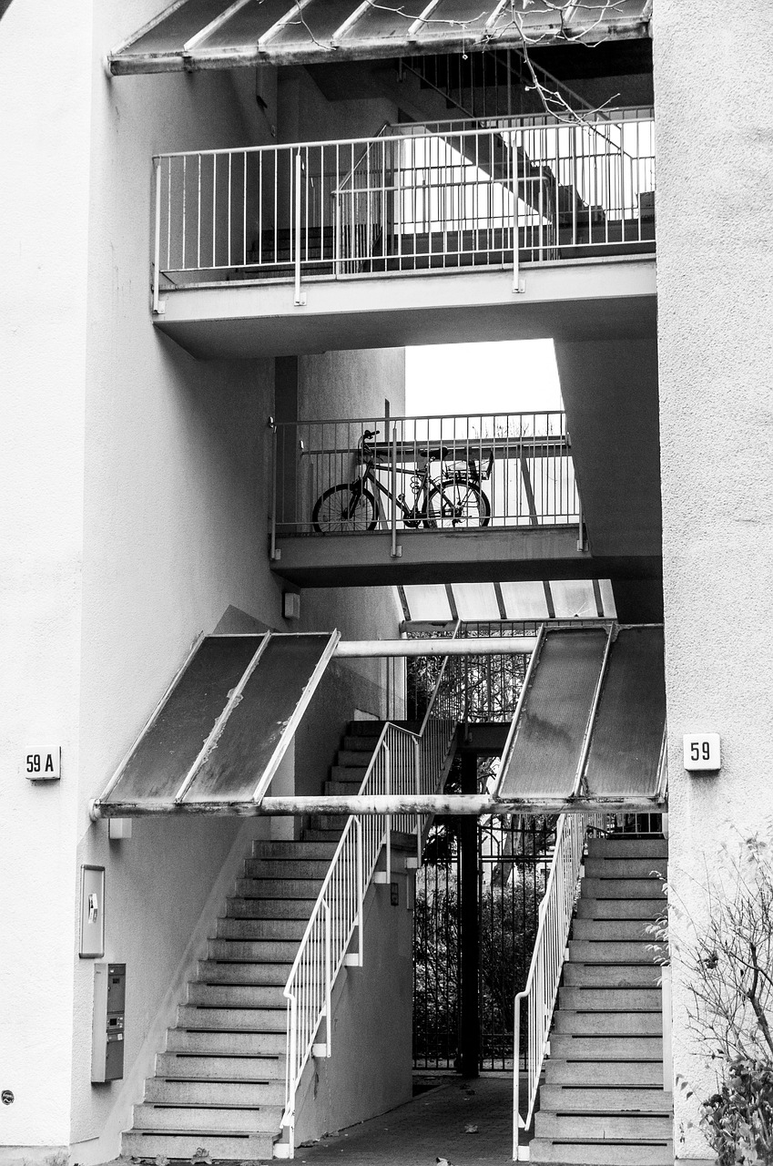 building, city, house, apartment, architecture, stairs, house number, urban, cityscape